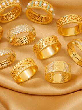 NWT Gold-Plated rings collection